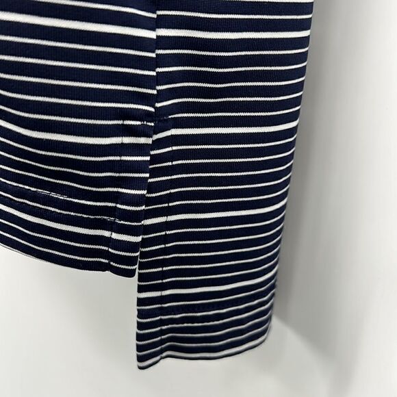 Adidas small striped clima lite short sleeve golf polo - Picture 4 of 5